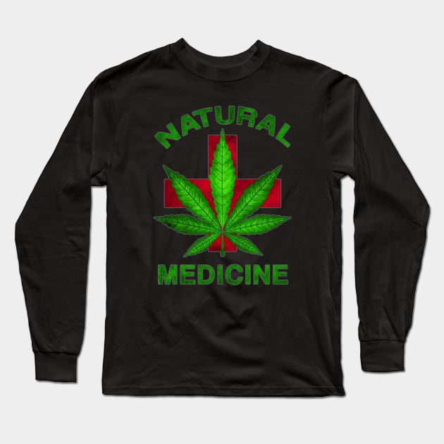 Natural Medicine Long Sleeve T-Shirt by Mr.FansArt